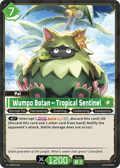 Wumpo Botan – Tropical Sentinel card art