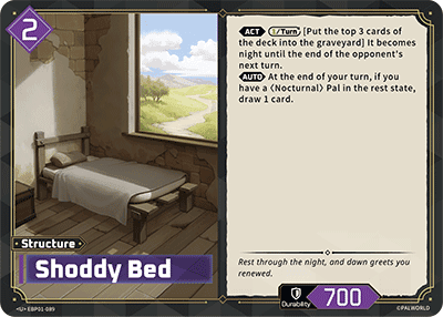 Shoddy Bed card art
