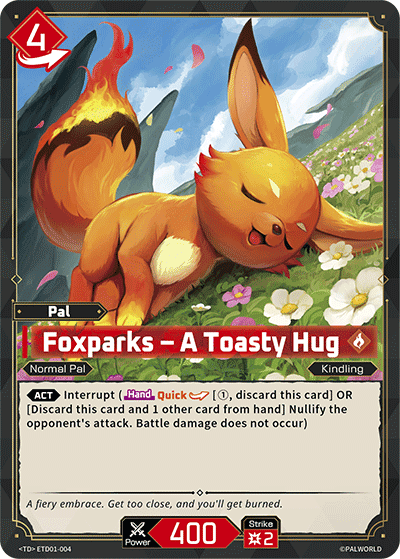 Foxparks – A Toasty Hug card art