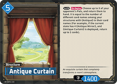 Antique Curtain card art