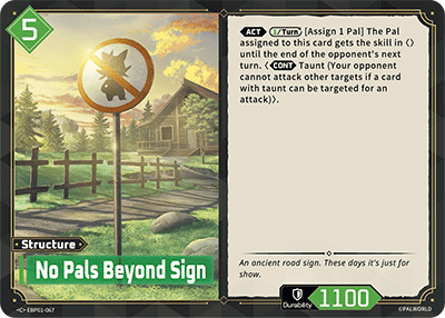 No Pals Beyond Sign card art
