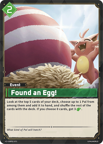 Found an Egg! card art