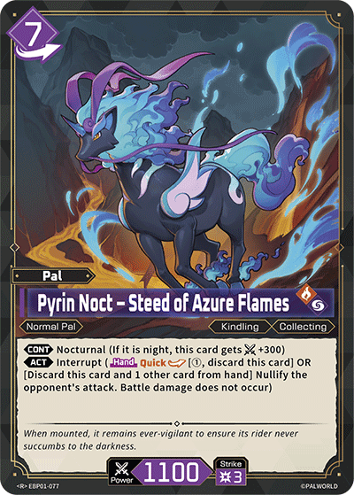 Pyrin Noct – Steed of Azure Flames card art