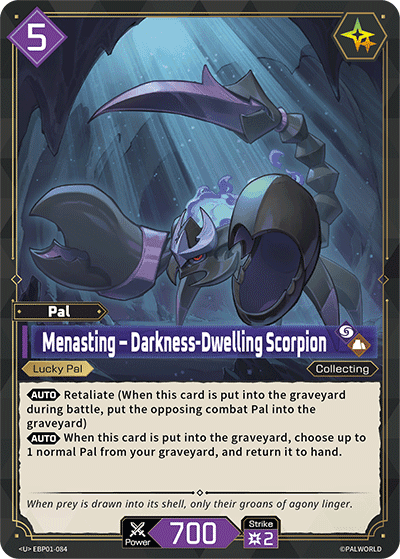 Menasting – Darkness-Dwelling Scorpion card art